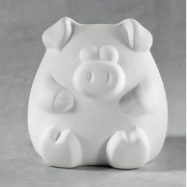 Ceramic Bisque Pig Bankable - Case of 6